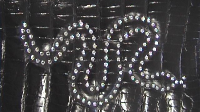 collection 2 strass wave on crocodile leather